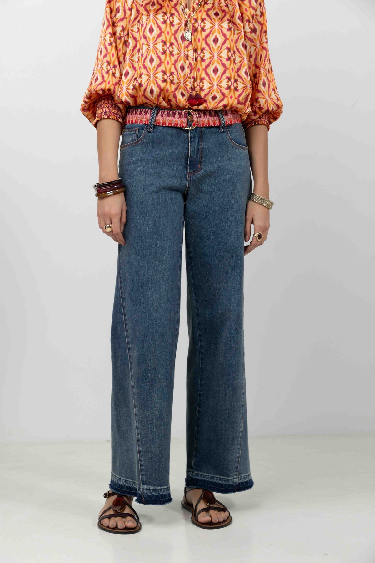 Jean large bleu esprit gypset - 2