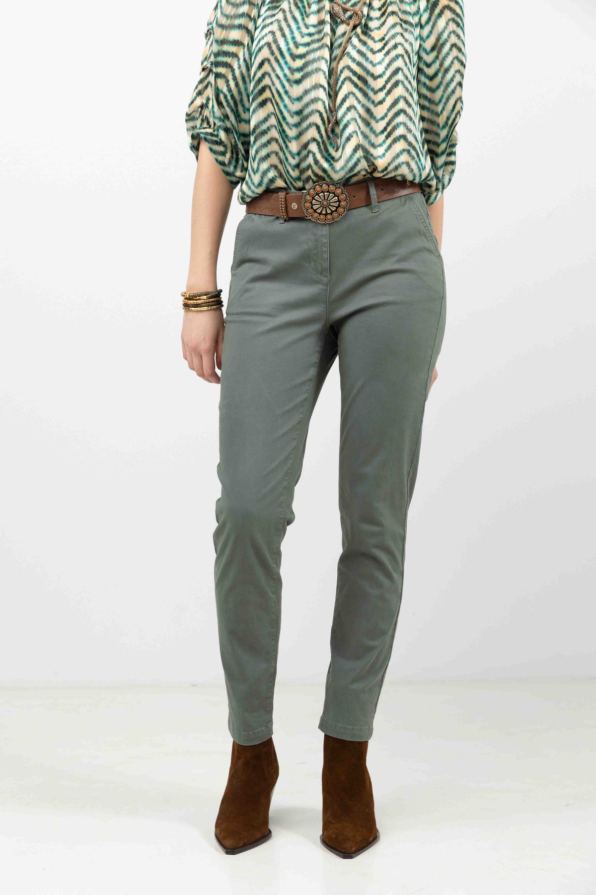 Pantalon chino kaki moderne - 2
