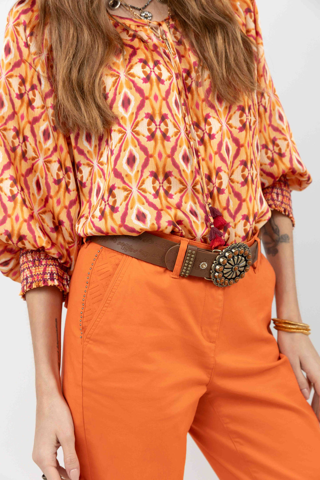 Pantalon chino orange moderne - 2