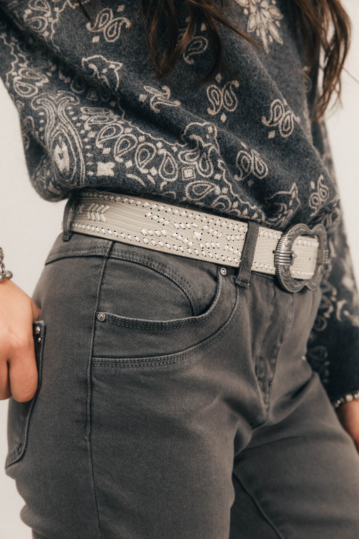 Pantalon gris coupe slim - 2