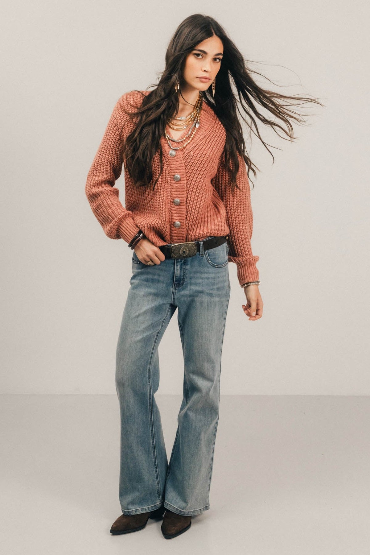 Jean flare bleu ciel seventies - 1