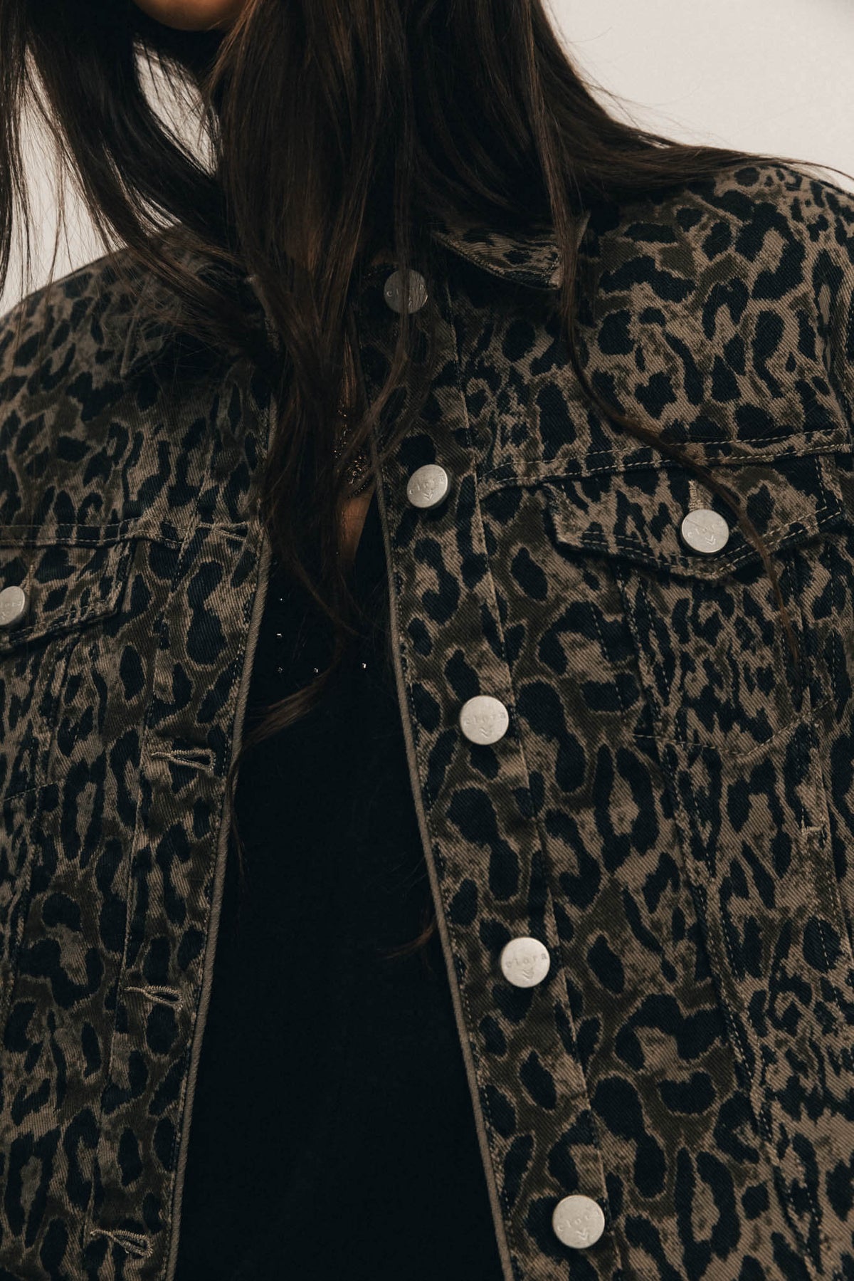 Veste denim léopard esprit western - 2