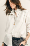 Chemise blanche col volanté - 1