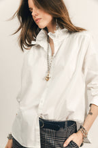 Chemise blanche col volanté - 1