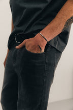 Jean noir denim confort 5 poches - 2