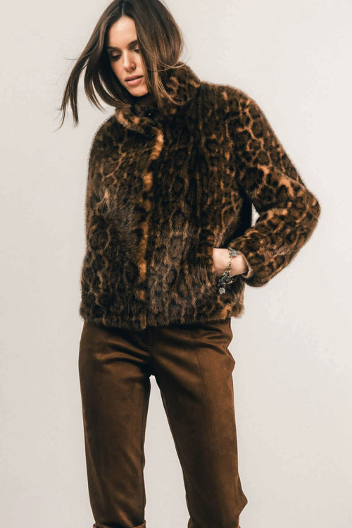 Blouson réversible léopard wild chic - 1