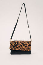 Pochette en cuir noir léopard - 2