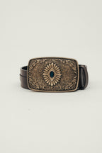 Ceinture choco boucle vintage - 1