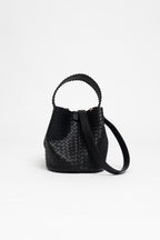 Sac noir bourse tressé chic tendance - 2