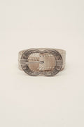 Ceinture grise cuir texturé bijou - 1