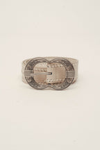 Ceinture grise cuir texturé bijou - 1