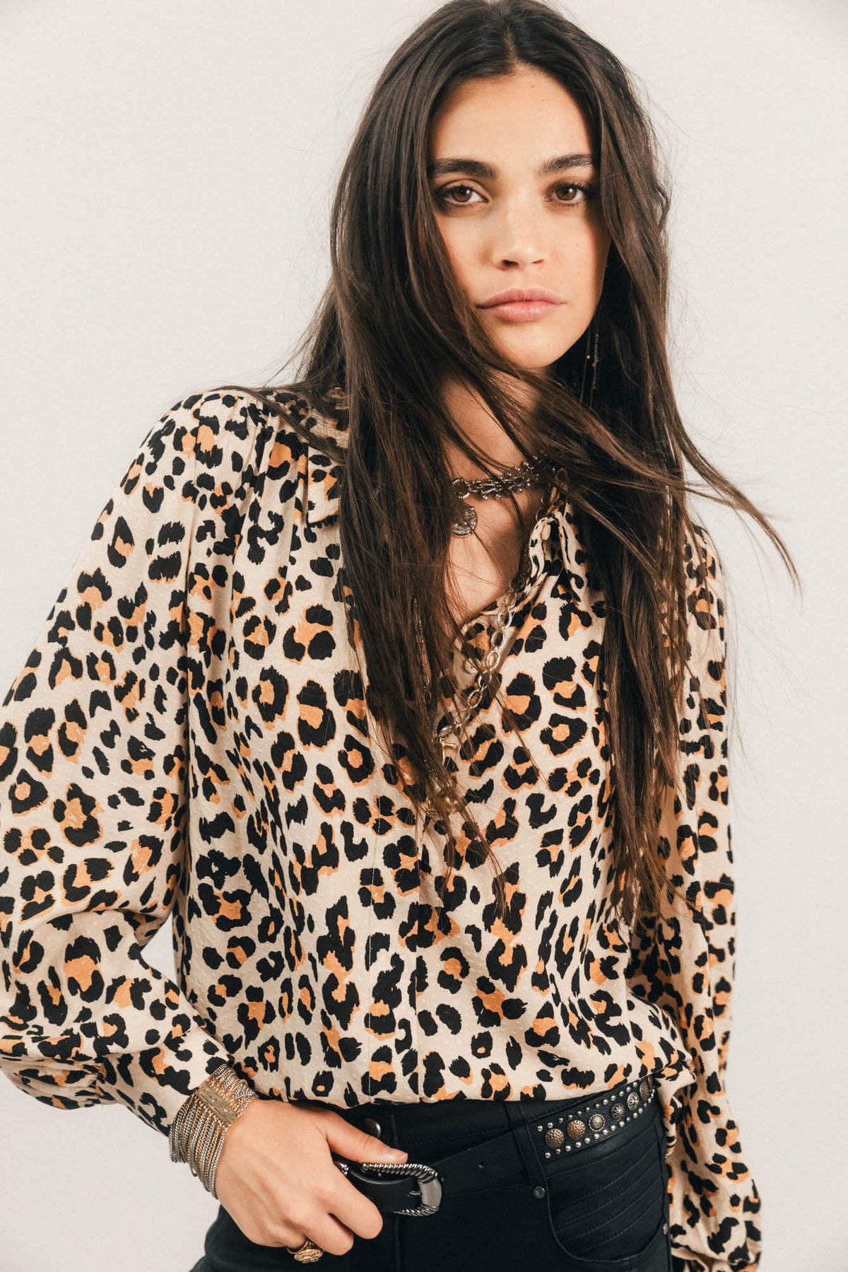 Chemise imprimé léopard bohème chic - 2