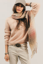 Étole carreaux rose tartan - 1