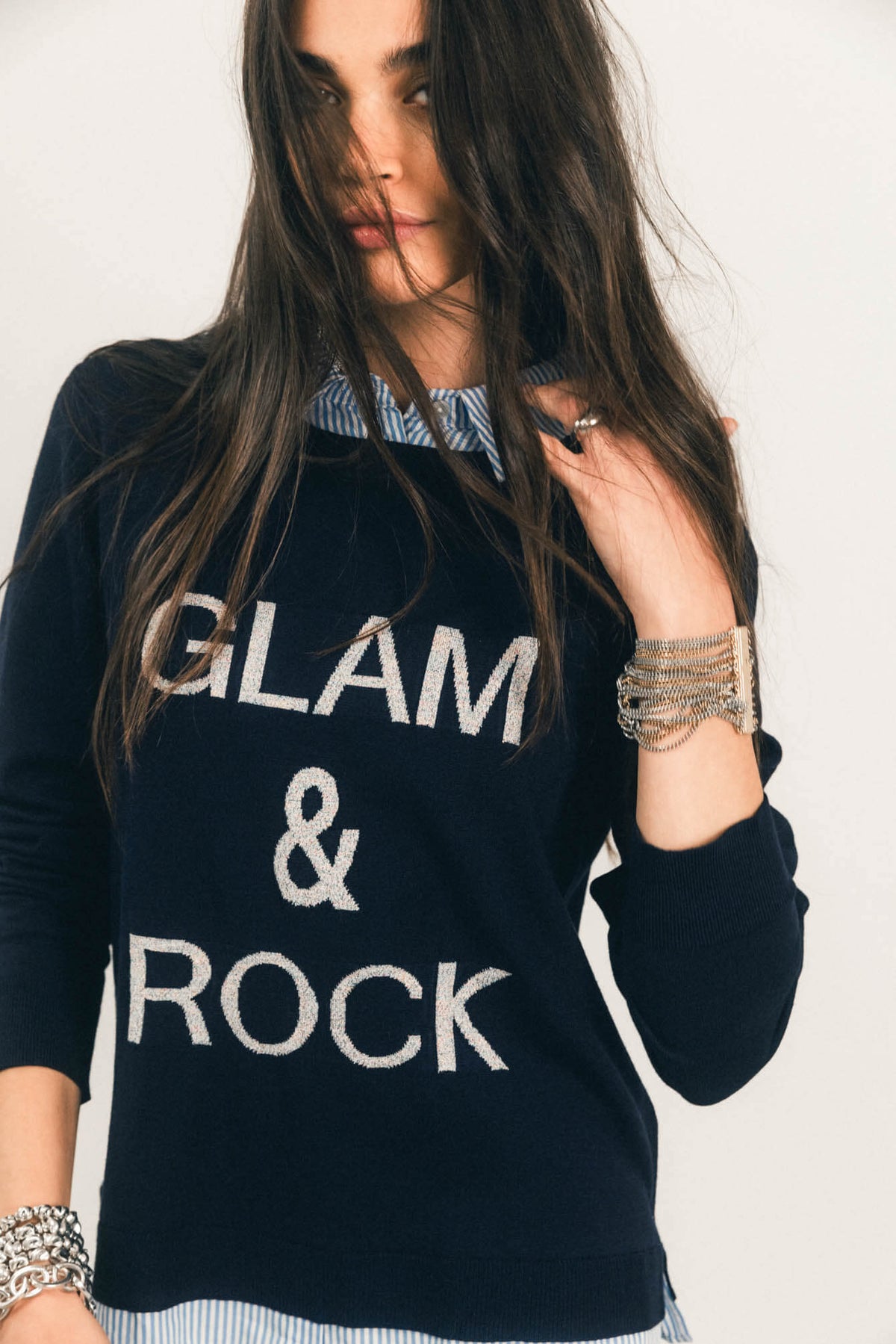 Pull chemise navy - 2