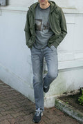 Jean droit gris homme - 1