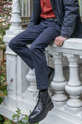 Pantalon tricotine navy - 1